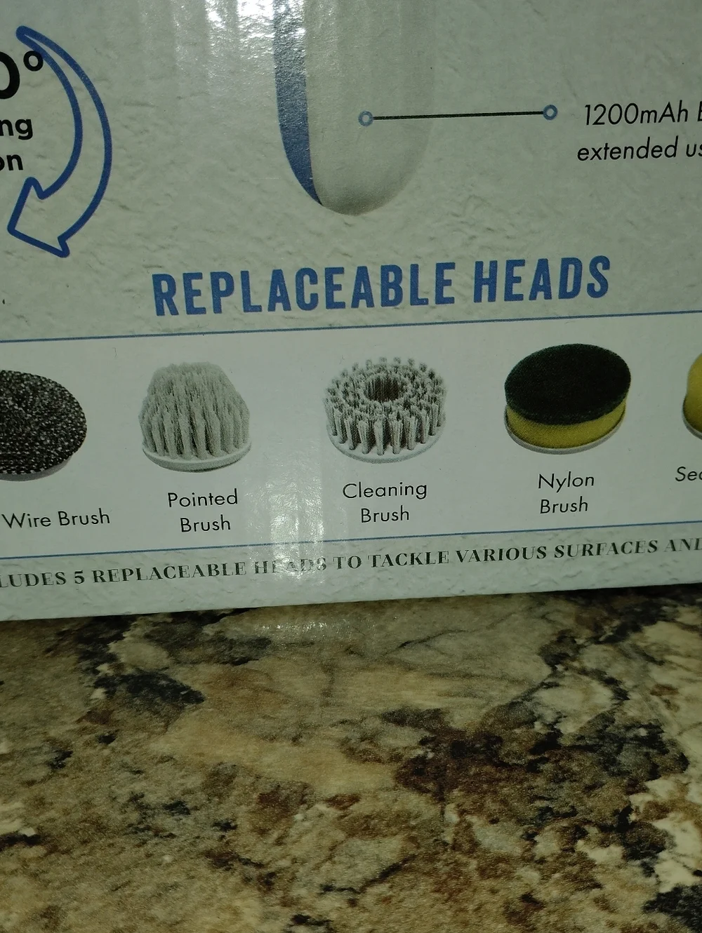 2-Speed Cordless Scrubber – White and Blue Multiple Uses Available Brand New